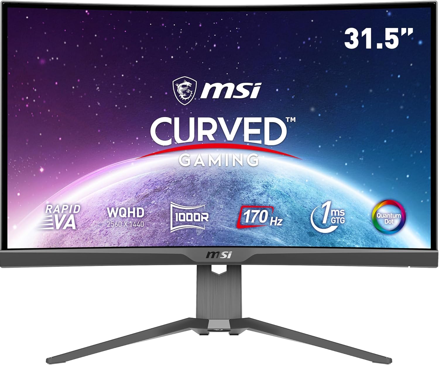 MSI LED Monitor MAG 325CQRF QD 31.5 Inch Curved 170Hz WQHD MSI LED Monitor MAG 325CQRF QD 31.5 Inch Curved 170Hz WQHD